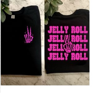 Jelly roll shirt skeleton hand peace country popular trending